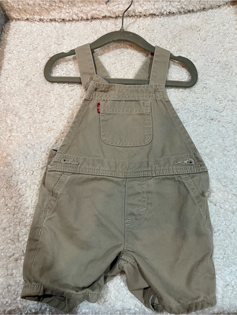 Levi's Kids Short Overalls in Light Brown